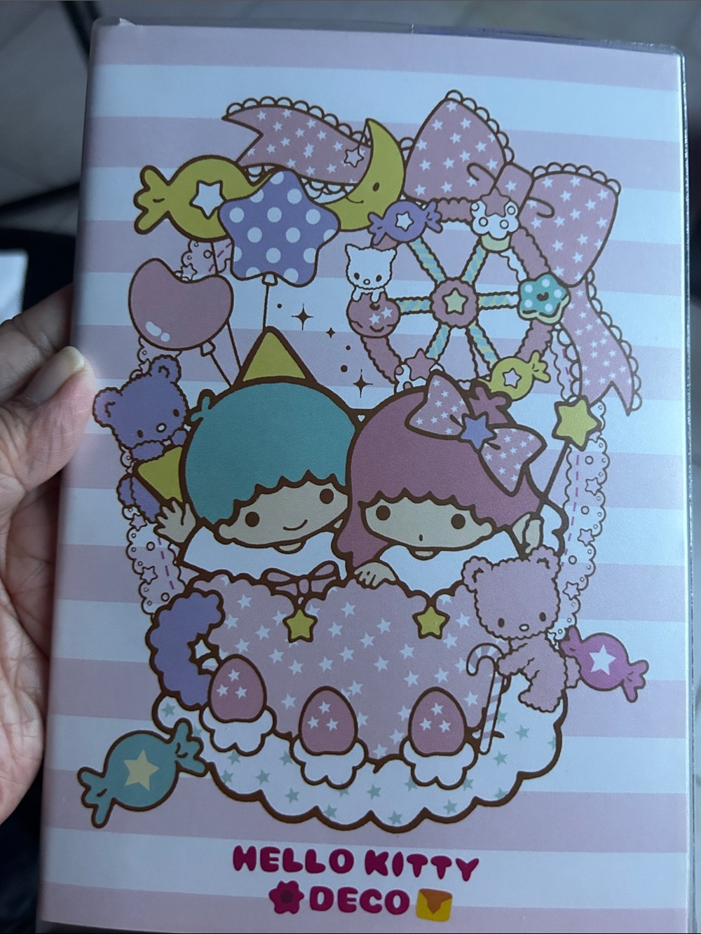 Hello Kitty Little Twin Stars Pastel Multi-Color Notebook